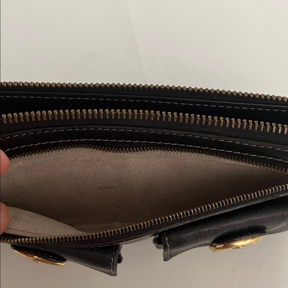 Marc Jacobs continental wallet Black GOLD HARDWARE Clutch made in Italy - Picture 7 of 8